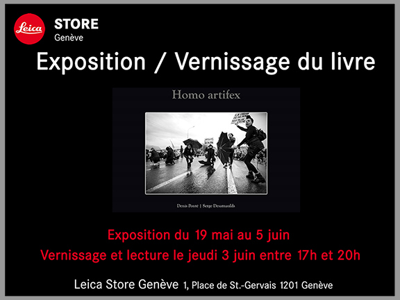 Exposition Homo artifex Leica Store Genève, denis ponté